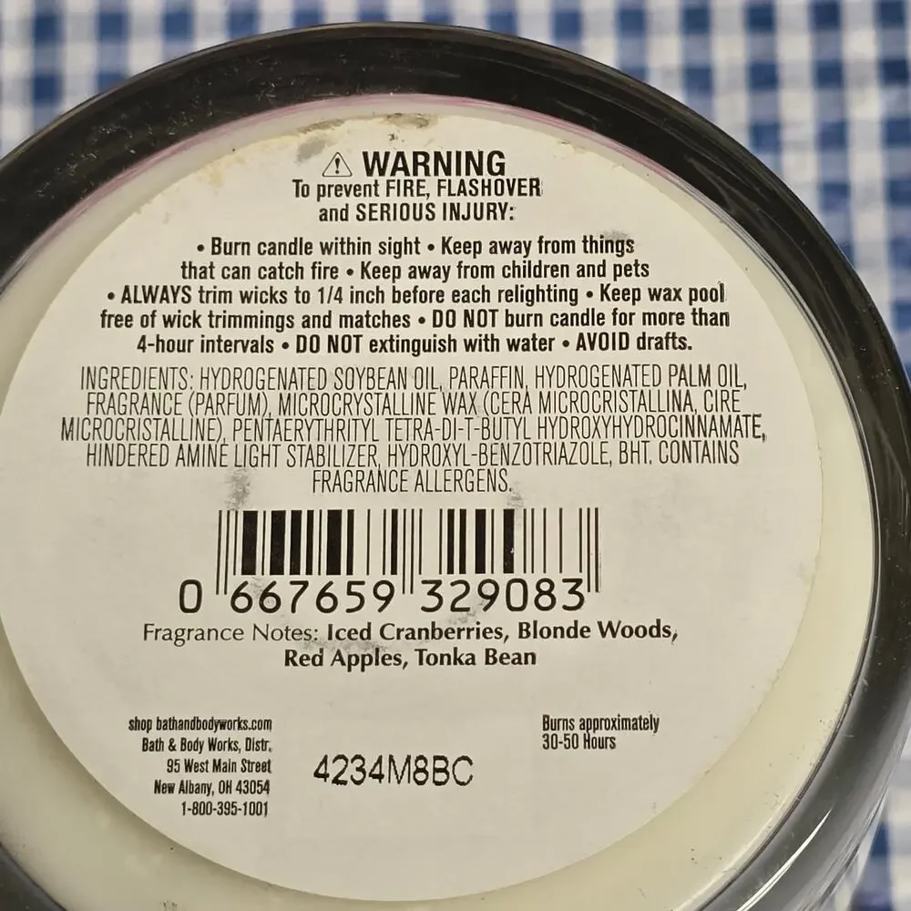 BBW Frosted Cranberry Single Wick 8 oz. Exclusive Fragranced Soy Wax Candle